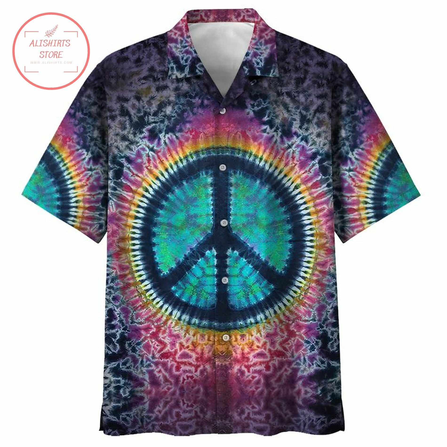 Peace sign clipart psychedelic cool hippie hawaiian shirt