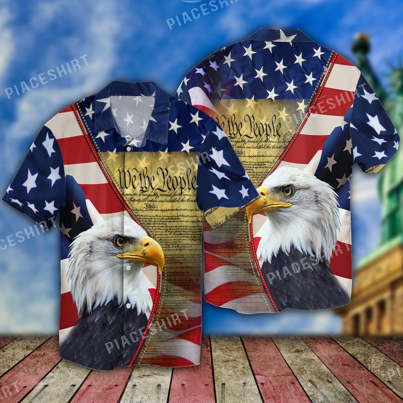 We The People Proud American Eagle 3D Full Print Hawaiian Shirt