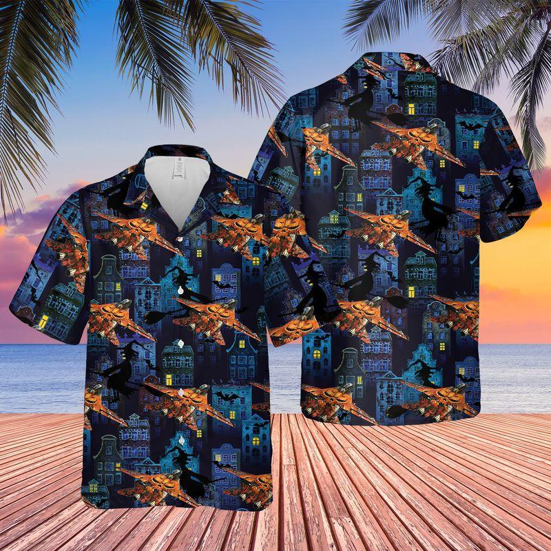 US Navy Grumman F-14 Tomcat Halloween Hawaiian Shirt | For Men & Women | Adult | HW9288