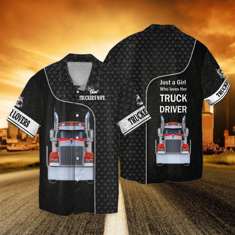 Truckers Wife Truck Driver Gift 3D Full Print Hawaiian Shirt