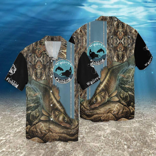 Walleye Fishing 3D Full Print Hawaiian Shirt