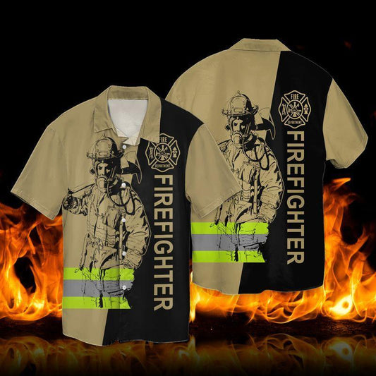 Customized U.s Firefighter 3D Full Print Hawaiian Shirt