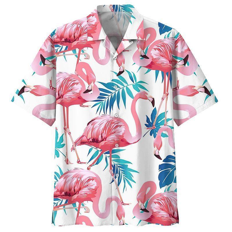 Flamingo Hawaii Shirt Unique Beach Hawaiian