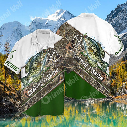 Crappie Fishing 3D Full Print Hawaiian Shirt
