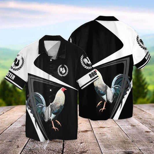 American Game Fowl Cockfighting Rooster 3D Full Print Hawaiian Shirt