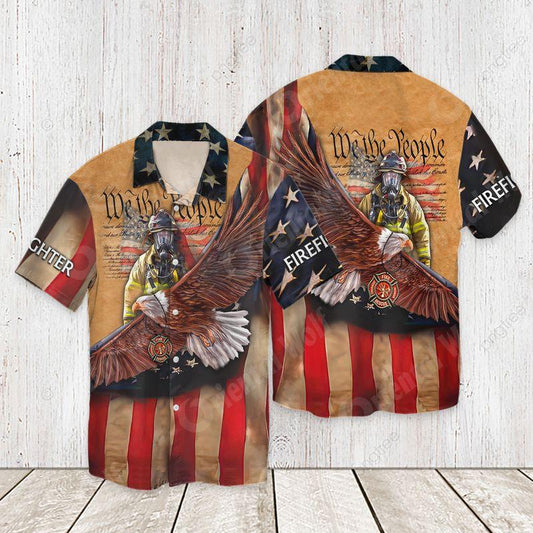 Firefighter We The People 3D Full Print Hawaiian Shirt