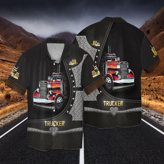 Pround To Be A Trucker 3D Full Print Hawaiian Shirt