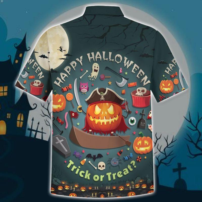 Happy Pumpkin Halloween Trick Or Treat Hawaiian Shirt | For Men & Women | Adult | HW7609