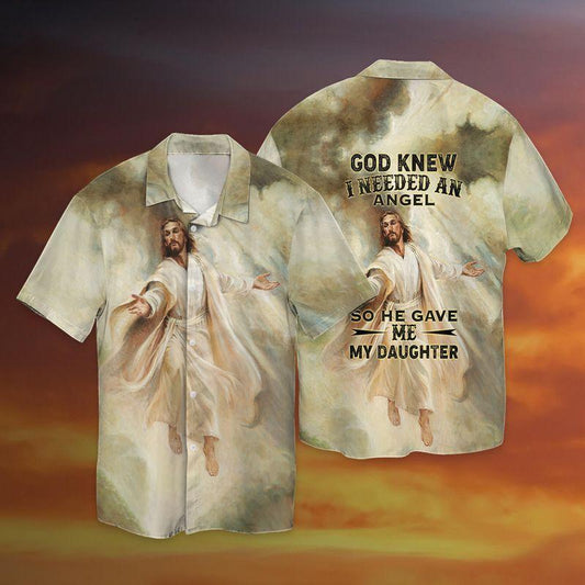 God Gave Me My Daughter 3D Full Print Hawaiian Shirt