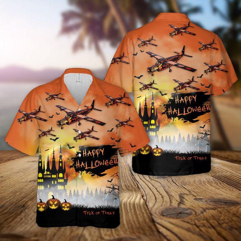 Cessna 208 Halloween Hawaiian Shirt | For Men & Women | Adult | HW9262