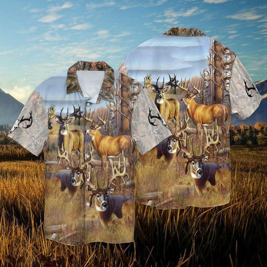 Amazing Deer Hunting Wild Animal 3D Full Print Hawaiian Shirt