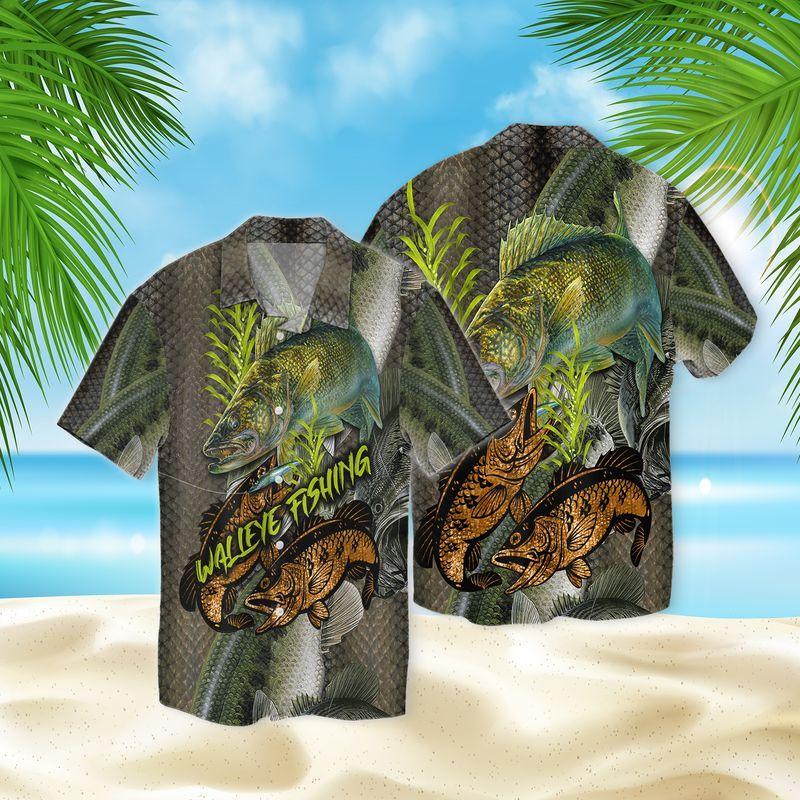 Walleye Fishing 3D Full Print Hawaiian Shirt