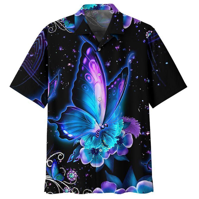 Hippie Butterfly Hawaiian Shirt