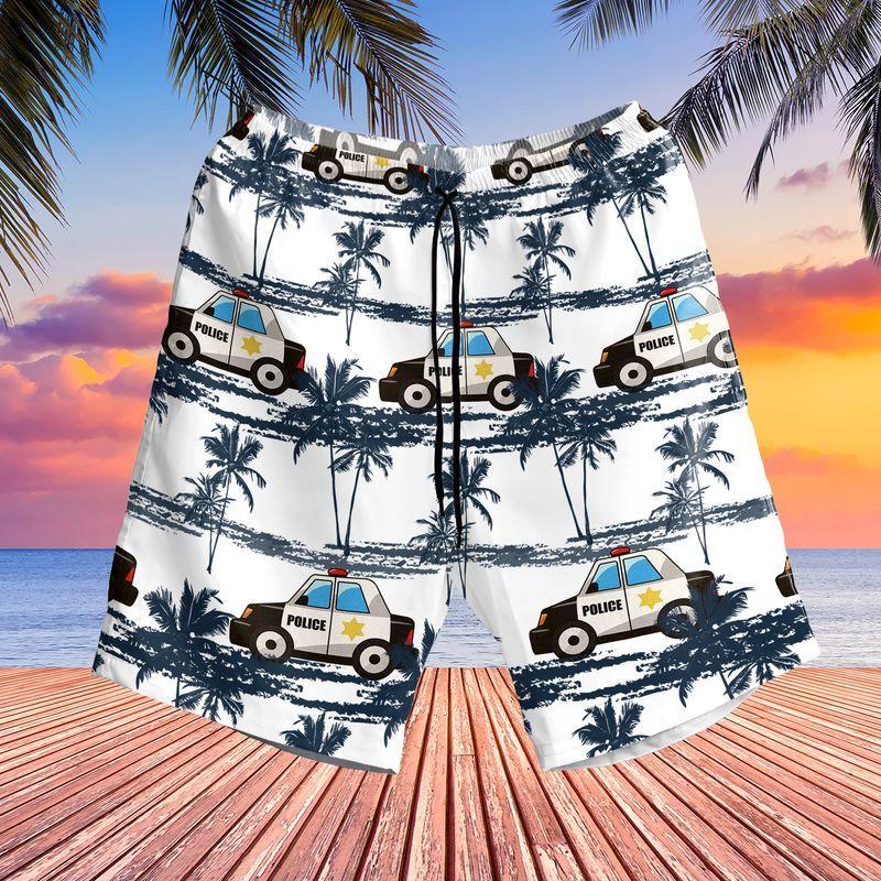 Police Car Hawaiian Shirt Set | Unisex | HS1009