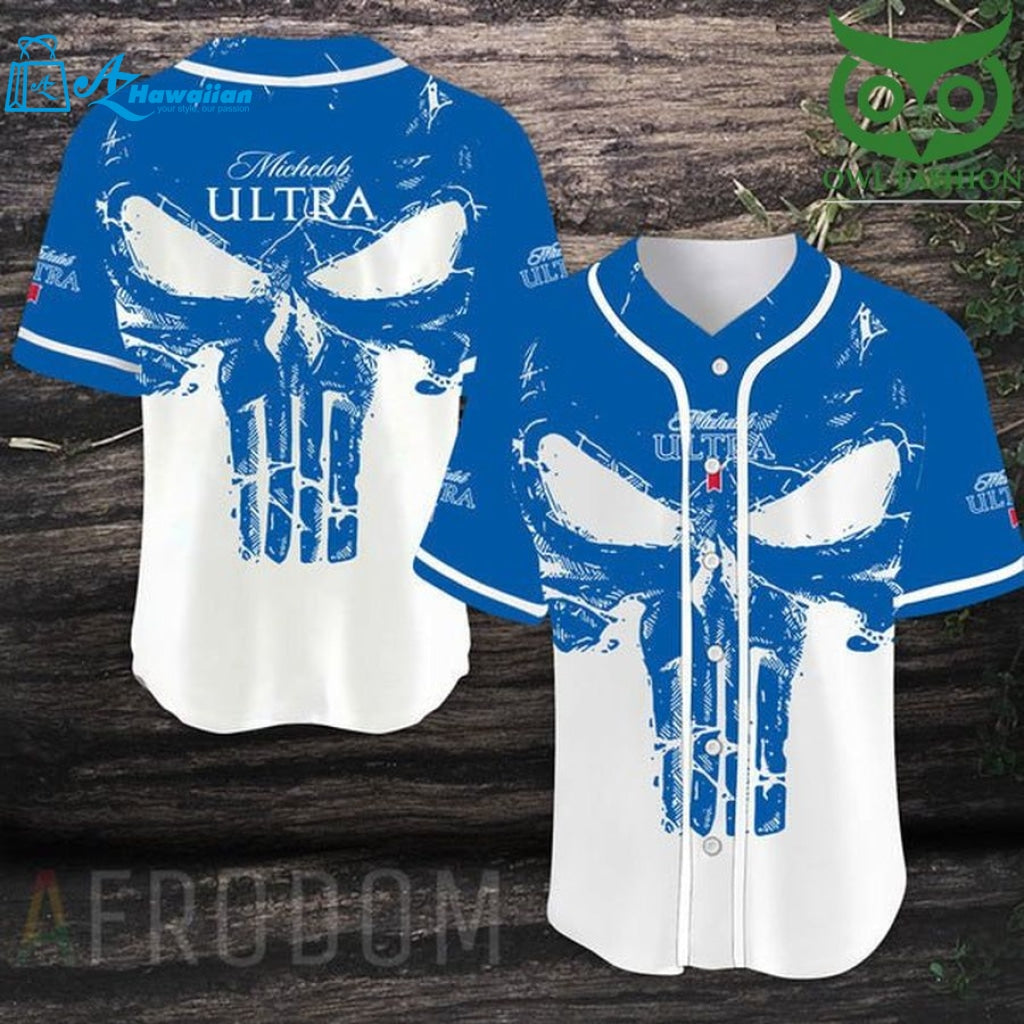 Retro Skull Michelob ULTRA Baseball Jersey