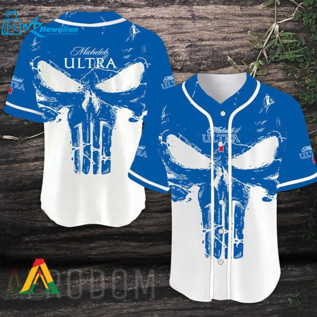 Retro Skull Michelob ULTRA Baseball Jersey