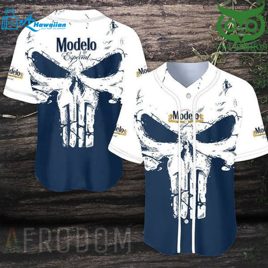 Retro Skull Modelo Baseball Jersey