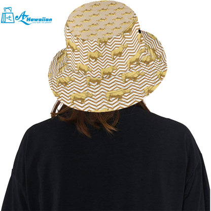 Rhino yellow theme pattern Unisex Bucket Hat