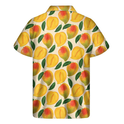 Ripe Mango Fruit Pattern Print Mens Short Sleeve Shirt Hawaiian