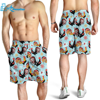 Rooster Chicken Cock Snowfalke Men Shorts