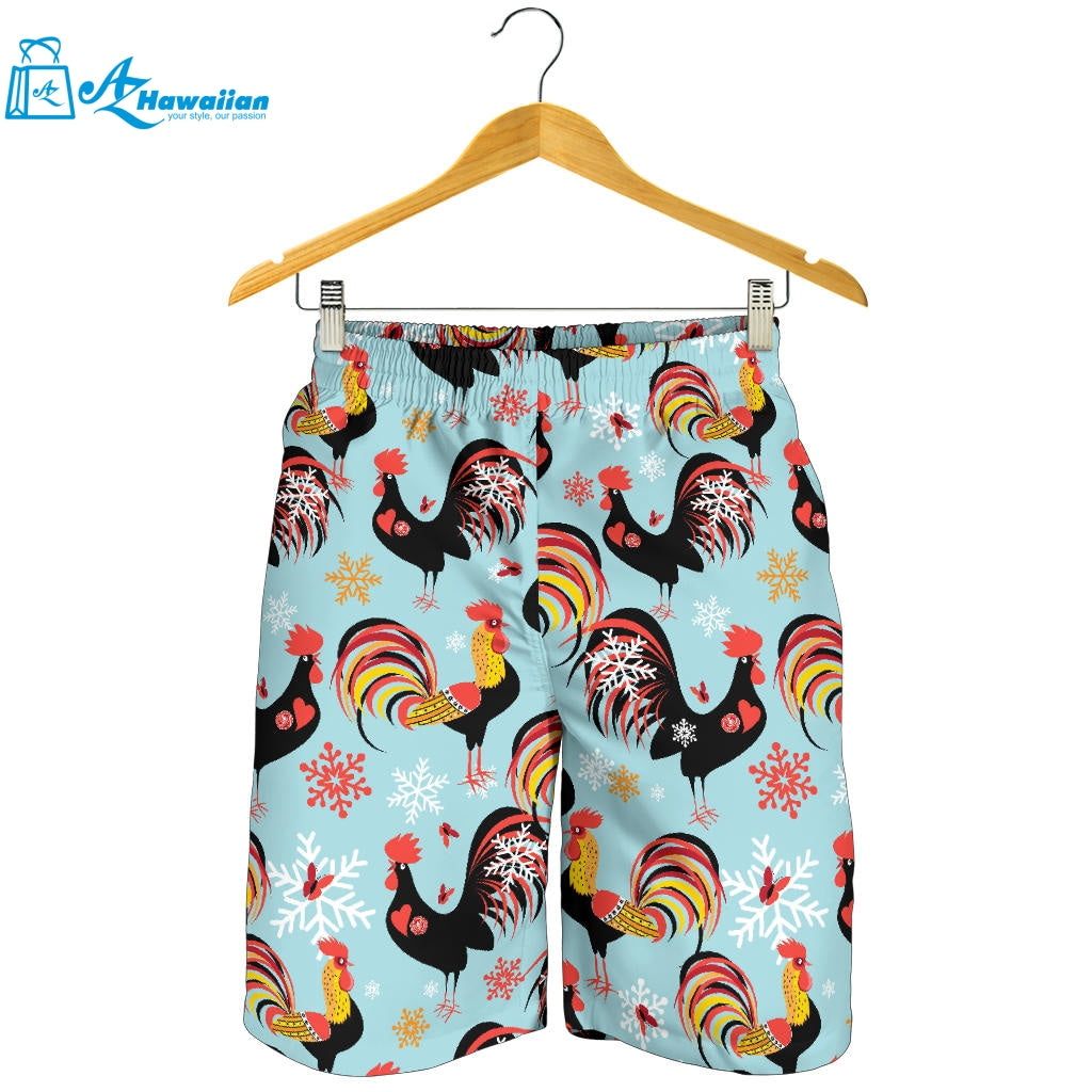 Rooster Chicken Cock Snowfalke Men Shorts