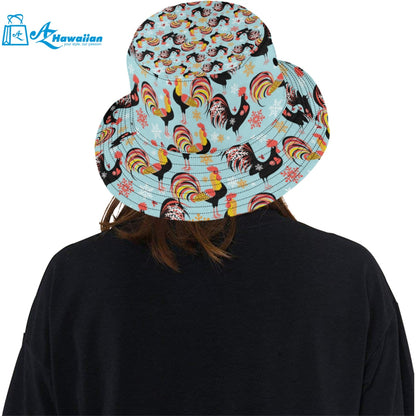 Rooster chicken cock snowfalke Unisex Bucket Hat