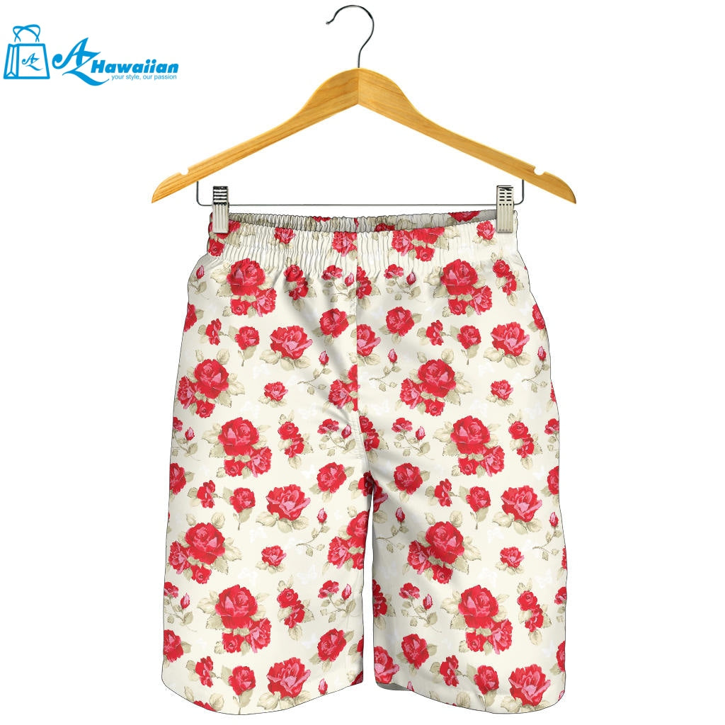 Rose Pattern Print Design 01 Men Shorts