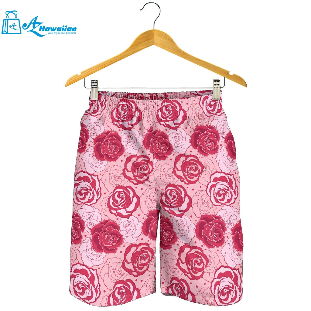 Rose Pattern Print Design 02 Men Shorts