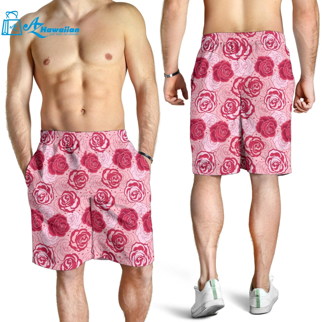 Rose Pattern Print Design 02 Men Shorts