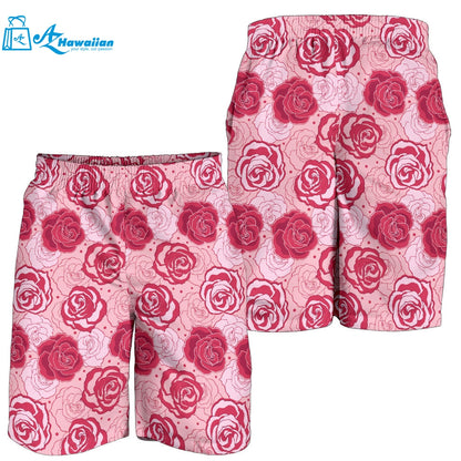 Rose Pattern Print Design 02 Men Shorts