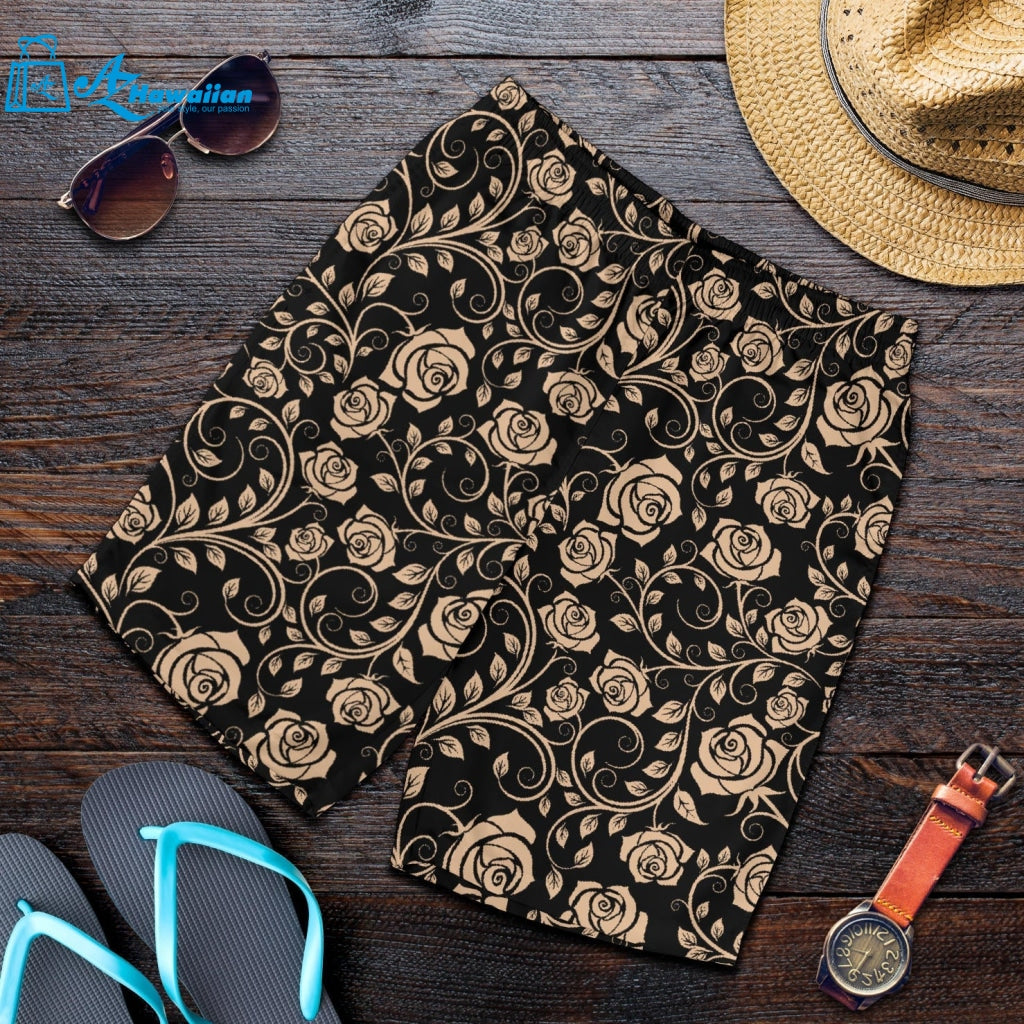 Rose Pattern Print Design 04 Men Shorts