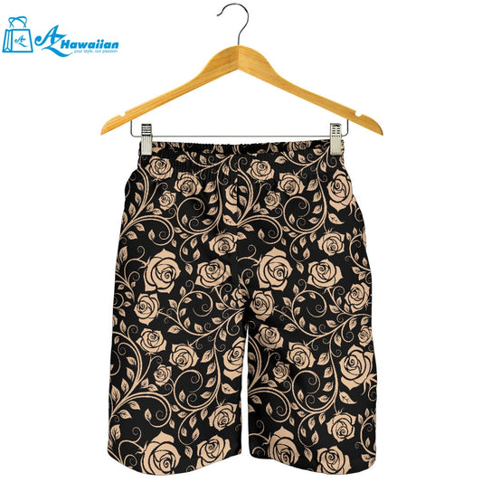 Rose Pattern Print Design 04 Men Shorts