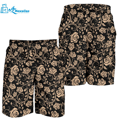 Rose Pattern Print Design 04 Men Shorts