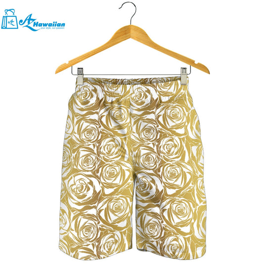 Rose Pattern Print Design 05 Men Shorts