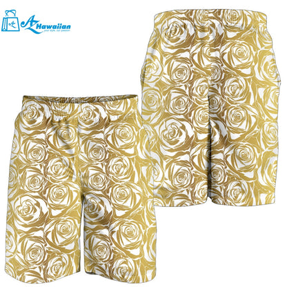 Rose Pattern Print Design 05 Men Shorts