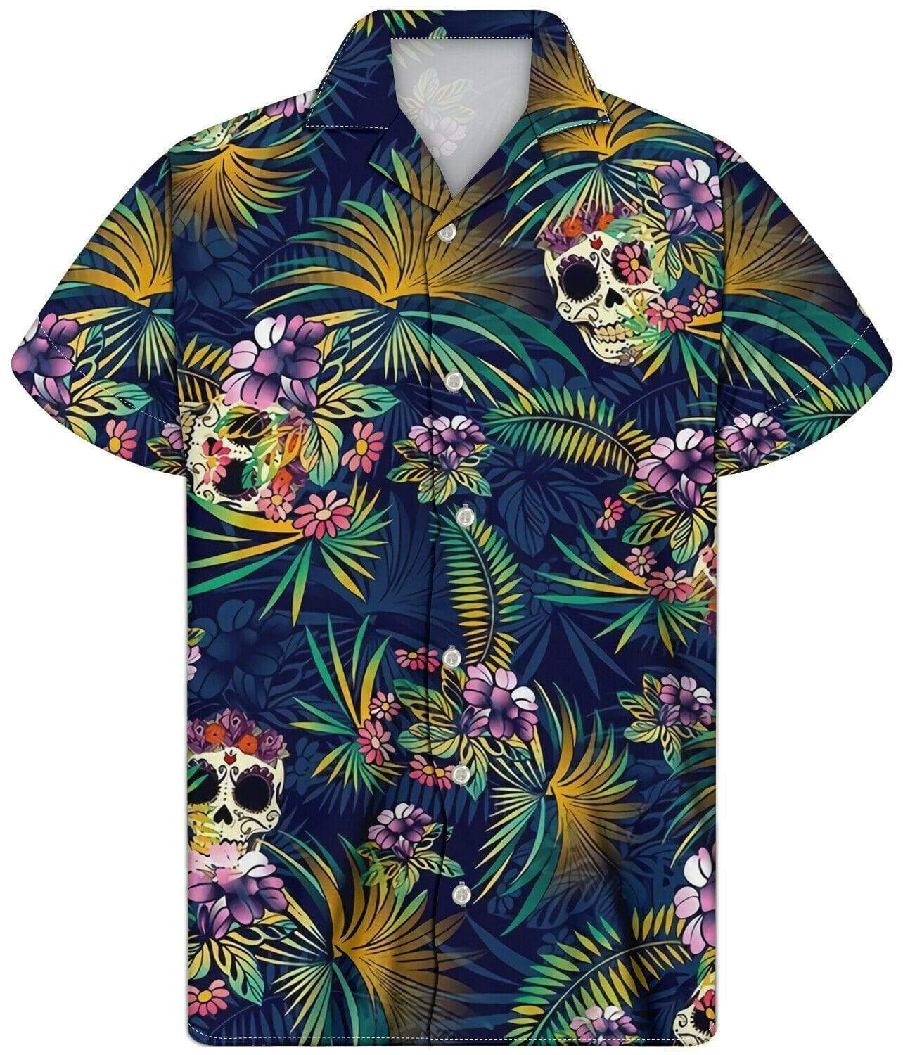 Halloween - Tropical Skull Hawaii Shirts #DH