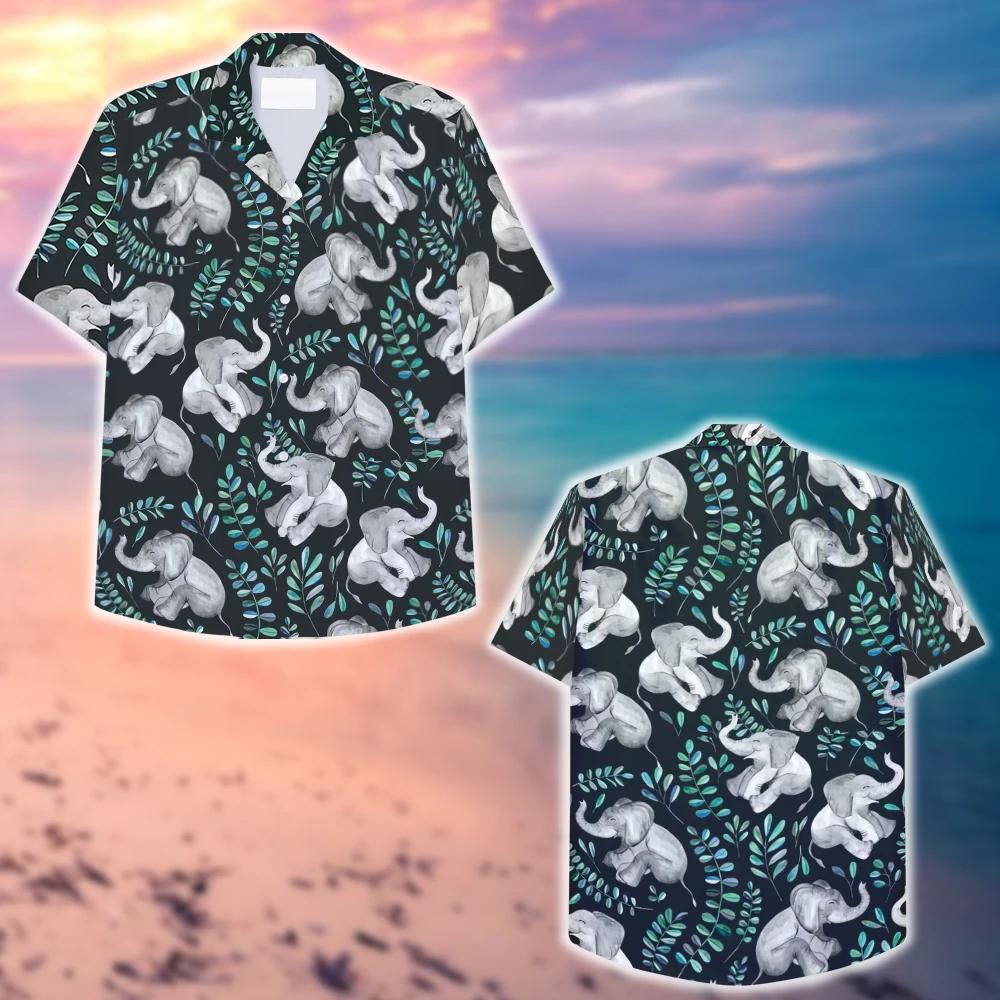 The Elephant Cute Hawaiian Shirt