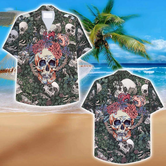 Vintage Natural Skull Hawaiian Shirt