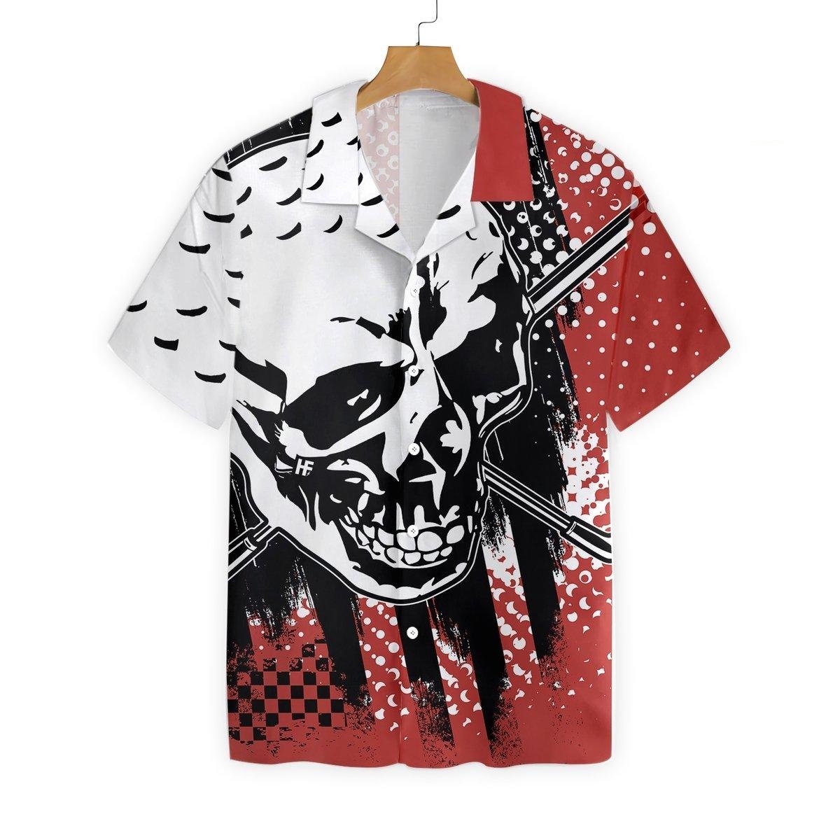 Golf Blade Skull Hawaiian Shirt