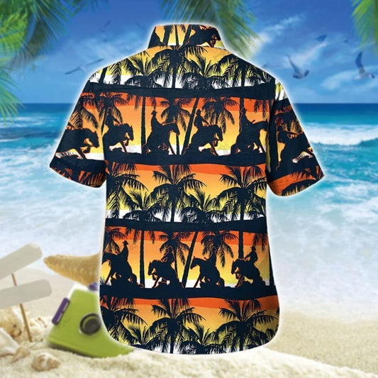 Reining Horse On Beach Dusk Hawaiian Shirt