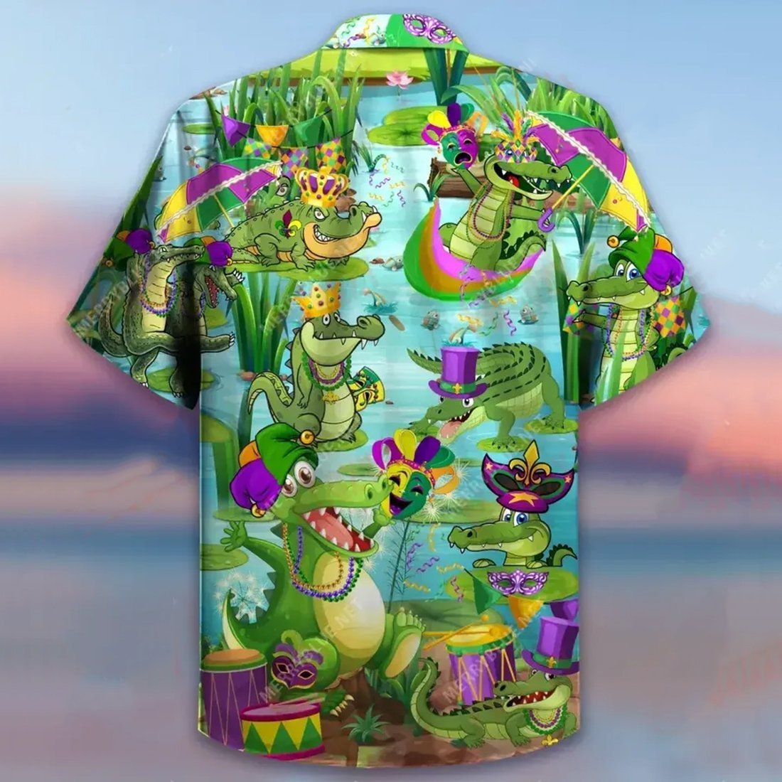 Alligators Funny Mardi Gras Funny Hawaiian Shirts