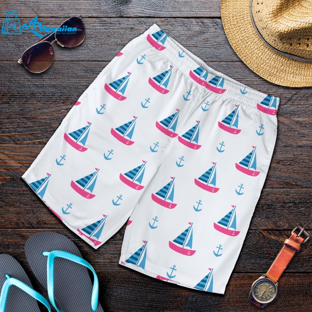 Sailboat Anchor Pattern Men Shorts