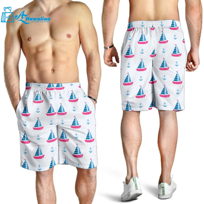 Sailboat Anchor Pattern Men Shorts