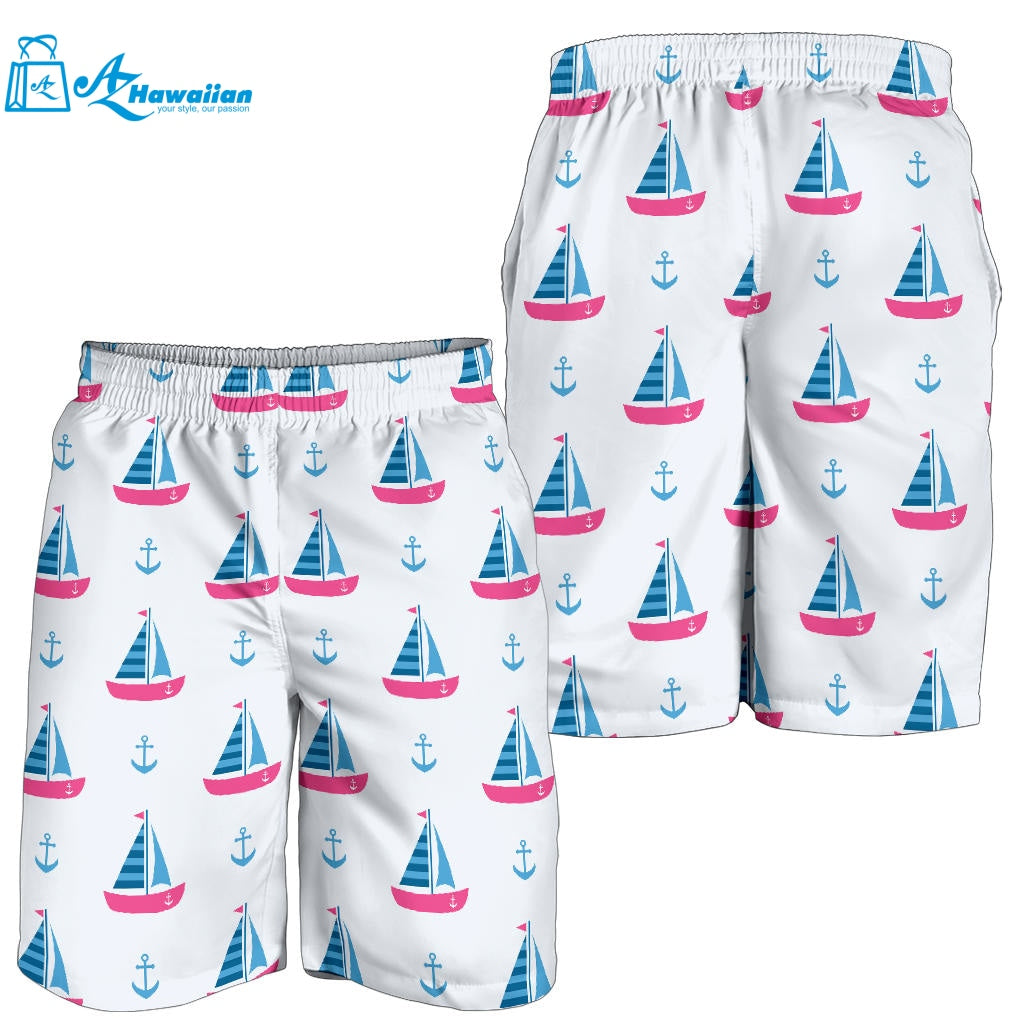 Sailboat Anchor Pattern Men Shorts