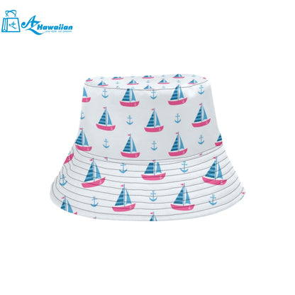 Sailboat anchor pattern Unisex Bucket Hat