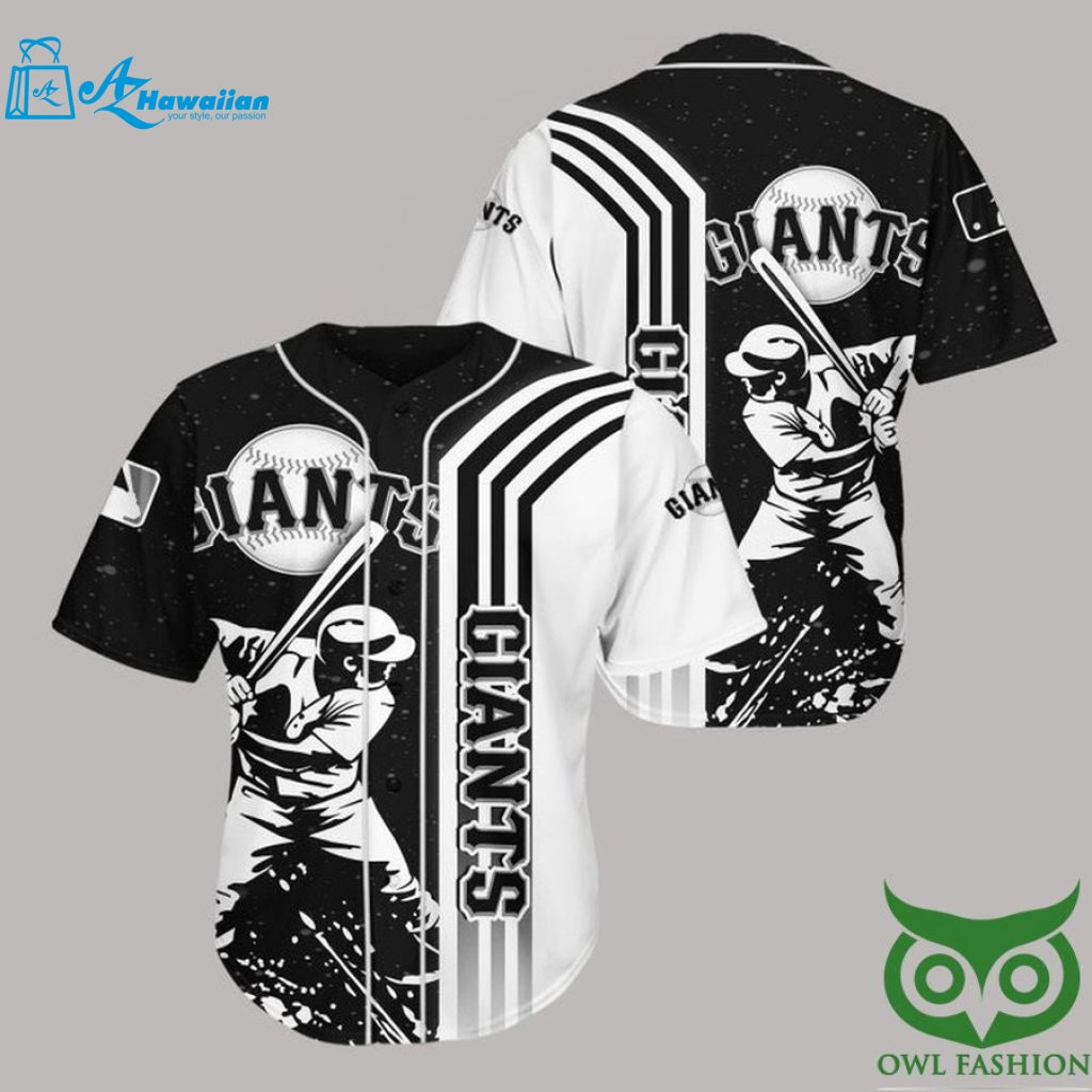 San Francisco Giants Black n White Baseball Jersey Shirt