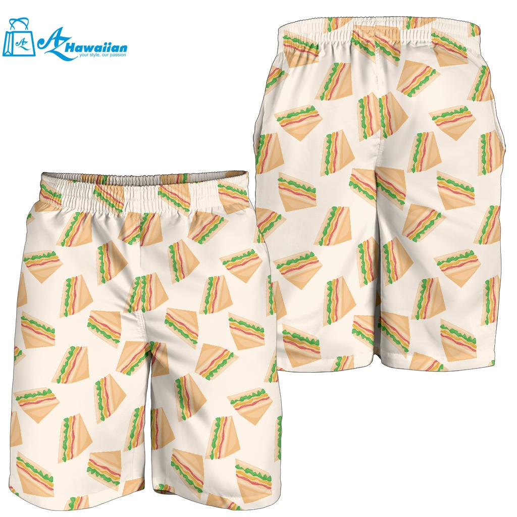 Sandwich Pattern Print Design 01 Men Shorts