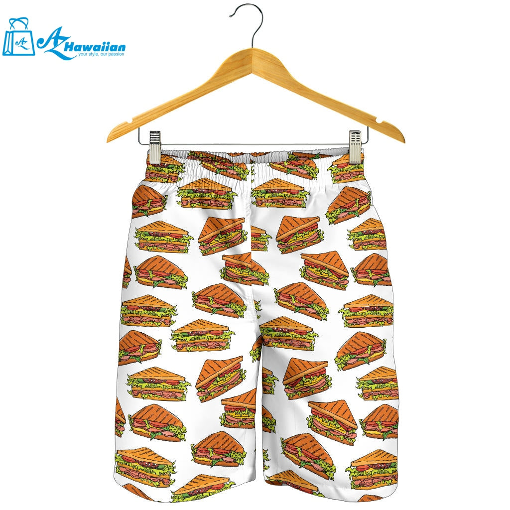 Sandwich Pattern Print Design 02 Men Shorts