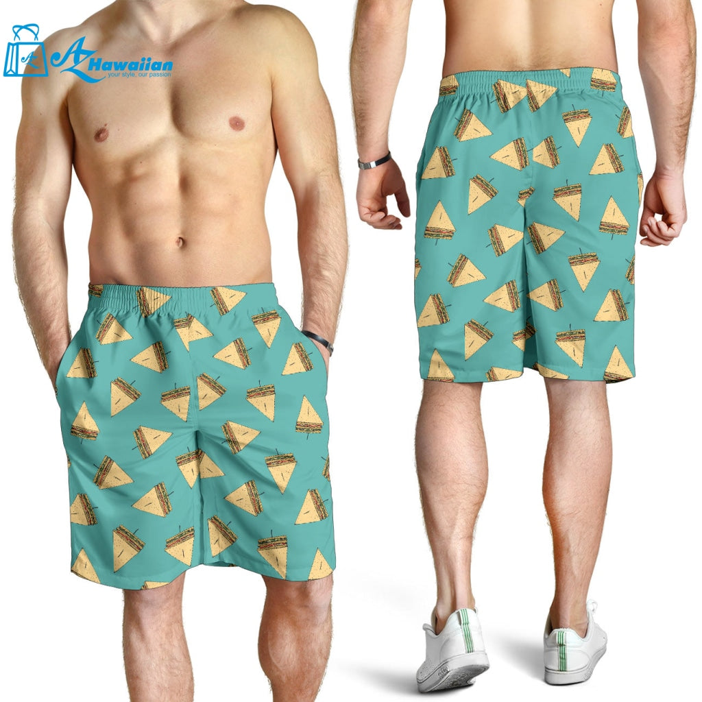 Sandwich Pattern Print Design 03 Men Shorts