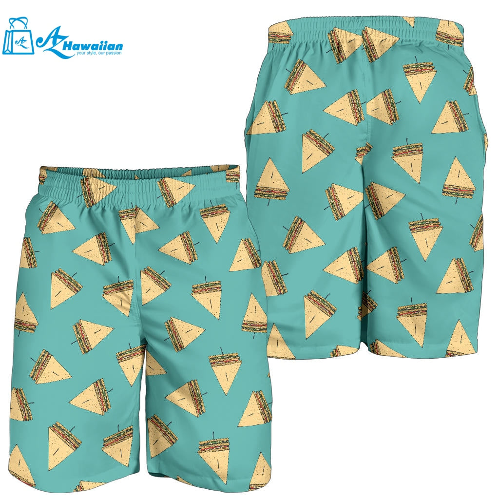 Sandwich Pattern Print Design 03 Men Shorts